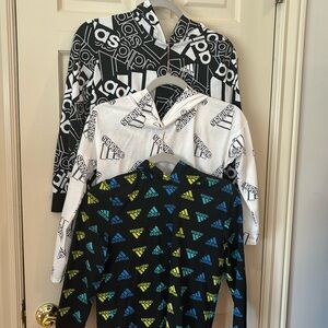 Three Adidas hoodies